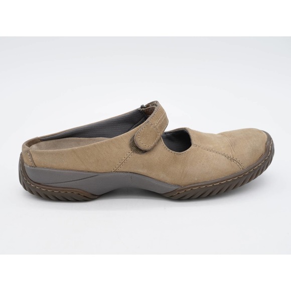 Clarks Mary Jane Womens 7 Brown Leather Slip On Mule Closed Toe Comfort Shoes - Picture 4 of 12